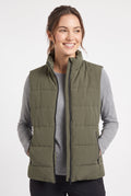Women's Lily Star Quilted Puffer Vest with Zipper Pockets