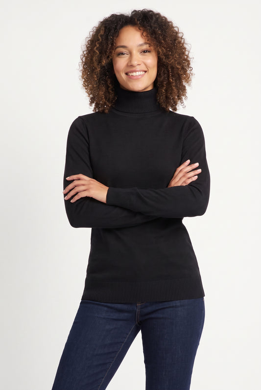 Women's June & Hudson Long-Sleeve Turtleneck Knit Sweater