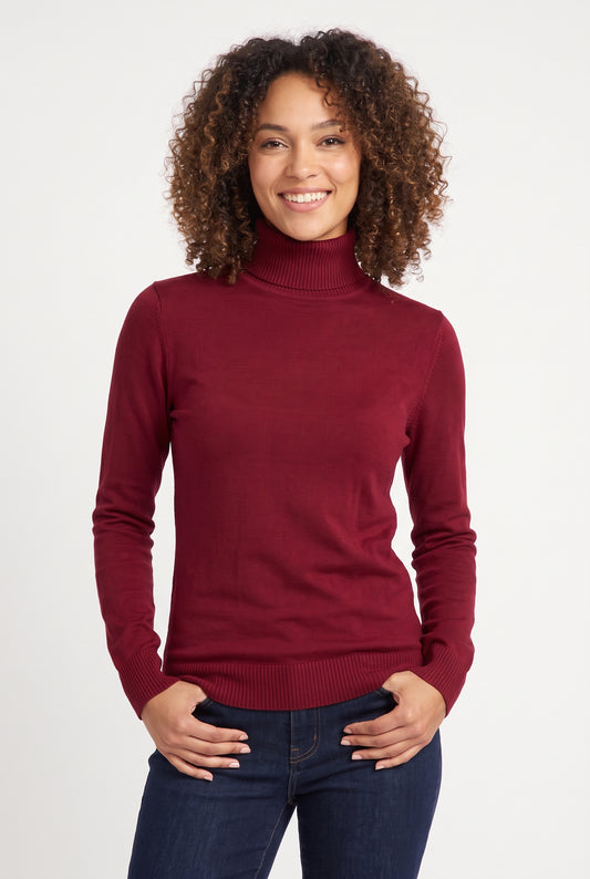 Women's June & Hudson Long-Sleeve Turtleneck Knit Sweater