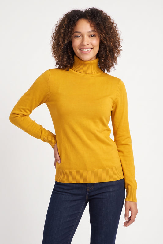 Women's June & Hudson Long-Sleeve Turtleneck Knit Sweater