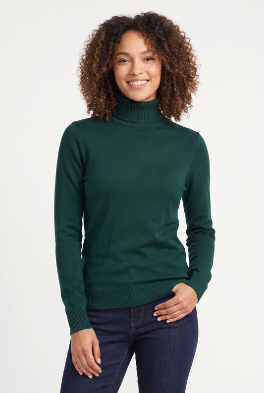 Women's June & Hudson Long-Sleeve Turtleneck Knit Sweater