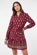 Women's Figueroa & Flower Long-Sleeve Printed Shirt Dress with Tie Waist